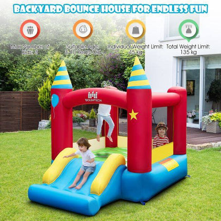 Inflatable Bounce House with Slide & Carry Bag, 3 Kids