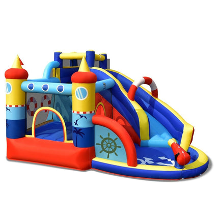 Inflatable Bounce House with Slide and Pool for Kids
