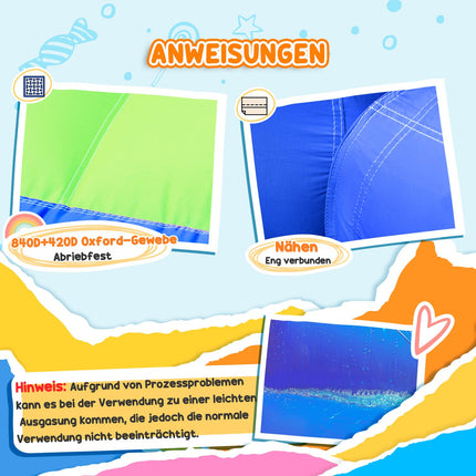 Inflatable water park bouncy castle with slide and arch