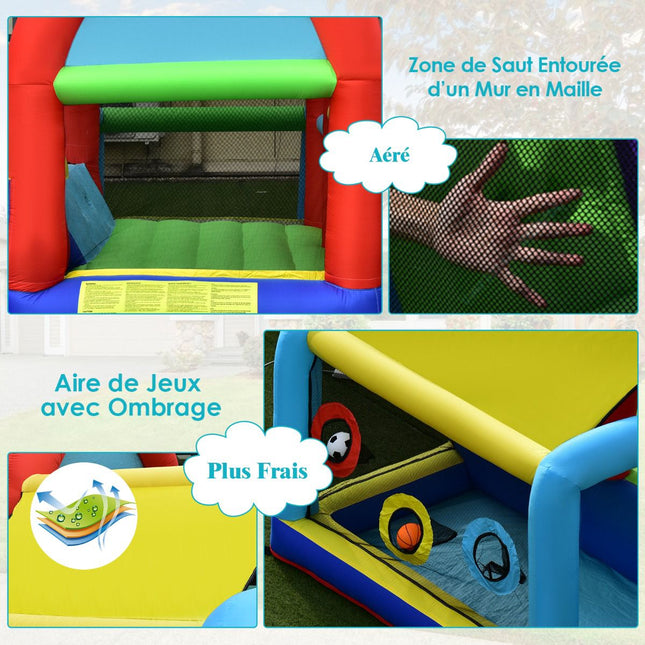 Inflatable Bouncy Castle With Double Slides, 450W Blower