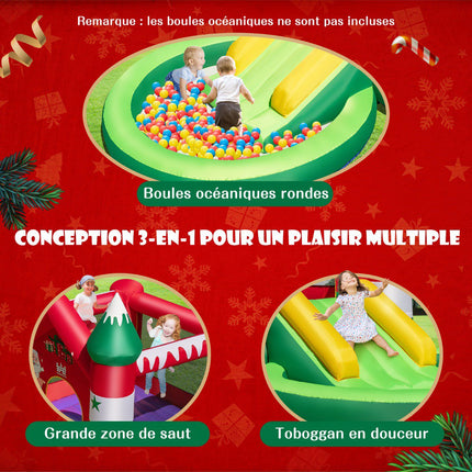Inflatable Bouncy Castle With Slide, Blower, 390x210x220 cm
