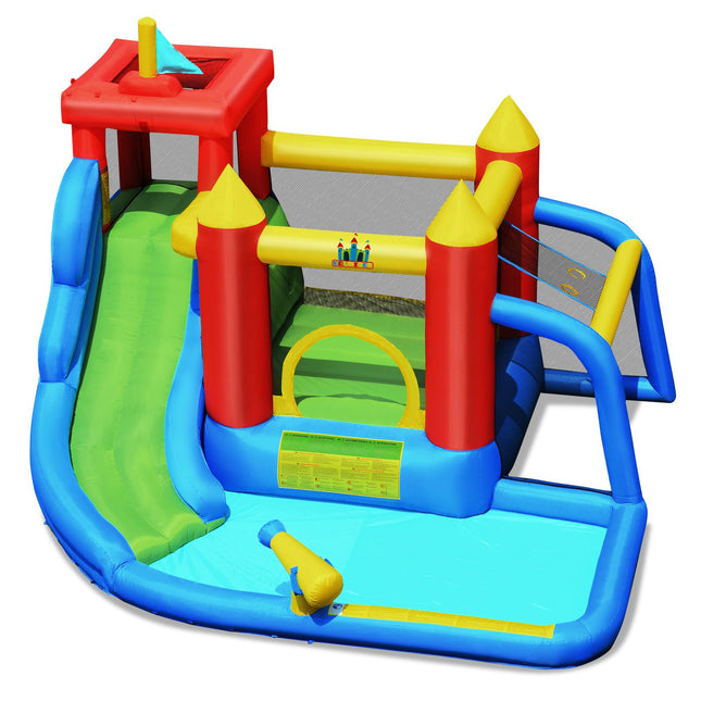 Inflatable Bouncy Castle with Slide, Pool, 450W Blower