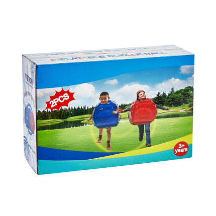 Inflatable Bumper Balls 2-Pack, 2 Ft PVC Kids Zorb