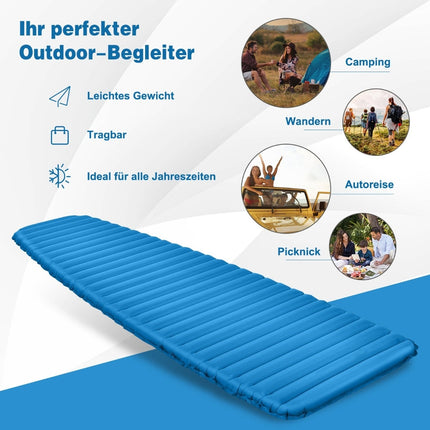 Inflatable Camping Sleeping Pad – Waterproof, 197x63x7 cm