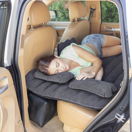Inflatable Car Mattress InnovaGoods Roleep with 12 V Pump, 2 Pillows, Carry Bag