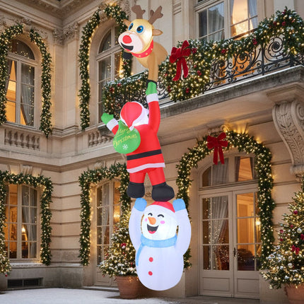 Inflatable Christmas Decoration, 308 cm Santa With LEDs