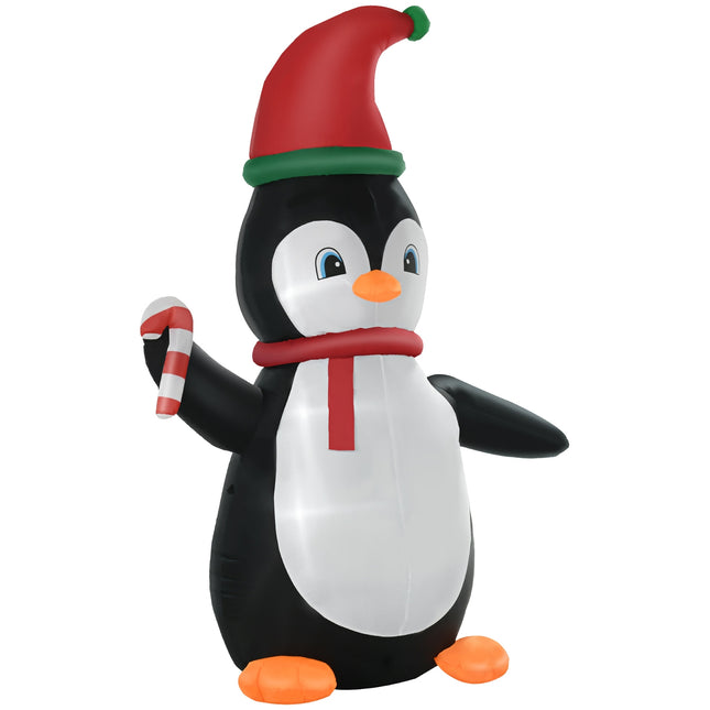 Inflatable Christmas Penguin, 2.5m, 3 LED Lights