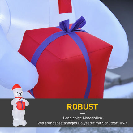 Inflatable 1.8M polar bear decoration with lights
