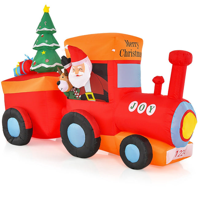 Inflatable Christmas Train With LED Santa And Reindeer Outdoor