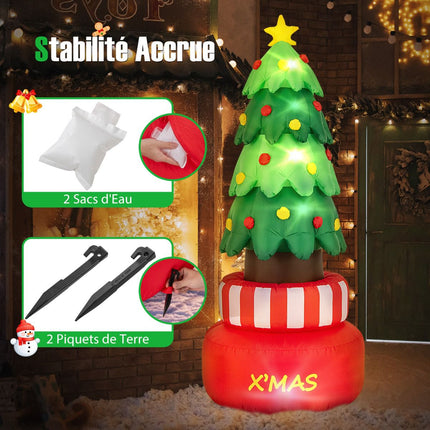 Inflatable Christmas Tree 245cm, Rotating, LED Star