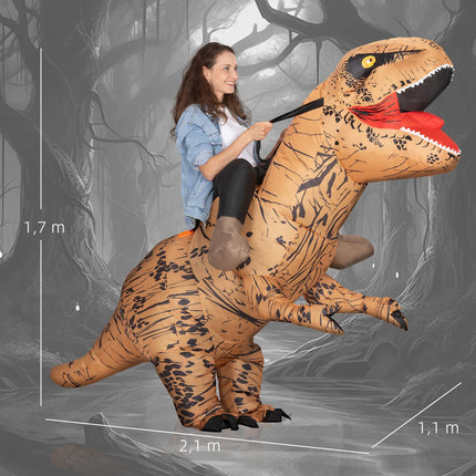 Inflatable Dinosaur Costume for Adults, T-Rex Halloween