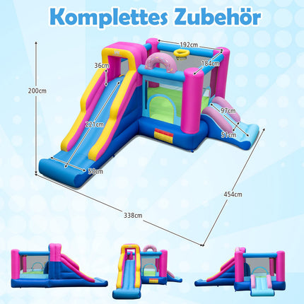 Inflatable Donut-Themed Bounce House with Slides, Multicolor