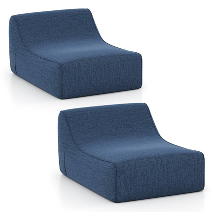 Inflatable Ergonomic Lounge Chair with Removable Cover, Blue