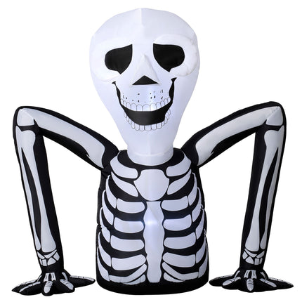 Inflatable Halloween Skeleton with LED Lights, 210T Polyester