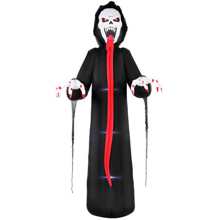 Inflatable Halloween Skeleton with LED Lights, 310 cm