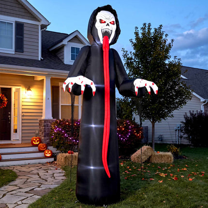 Inflatable Halloween Skeleton with LED Lights, 310 cm