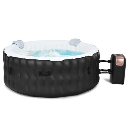Inflatable Hot Tub 180cm, 108 Jets, Heated, 4-Person, Black
