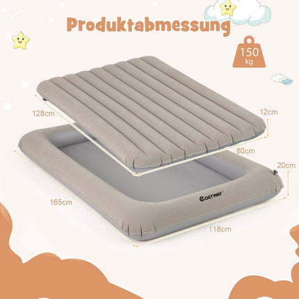 Inflatable Kids Travel Bed with Electric Pump & Bag