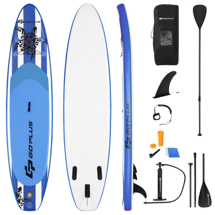 Inflatable Paddle Board 10.6 ft, Adjustable Paddle, Pump