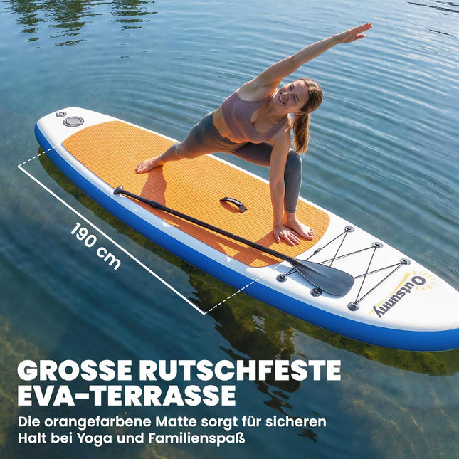 Opblaasbare SUP-set met peddel, vin en rugzak
