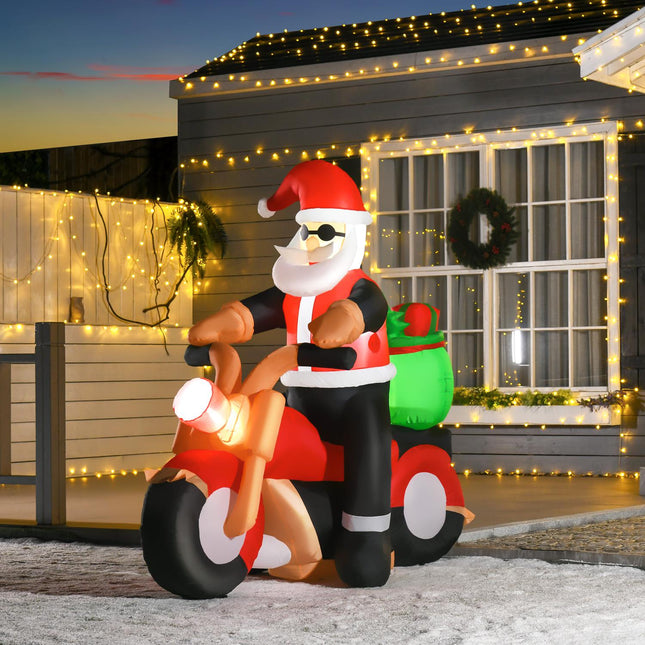 Inflatable Santa Claus Outdoor Decoration with LEDs, 1.65m