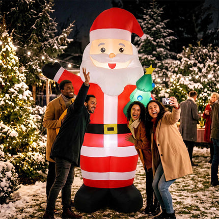 Inflatable Santa with LED Lights, 243 cm Outdoor Decor