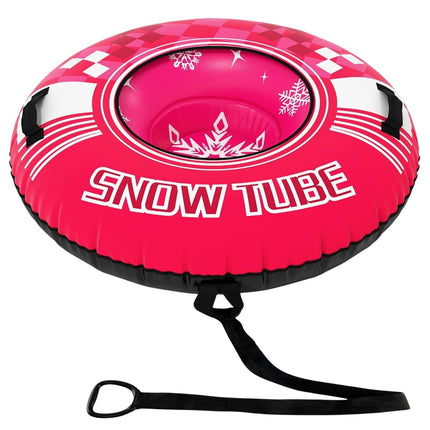 Inflatable Snow Tube with Handles & Tow Rope, Pink