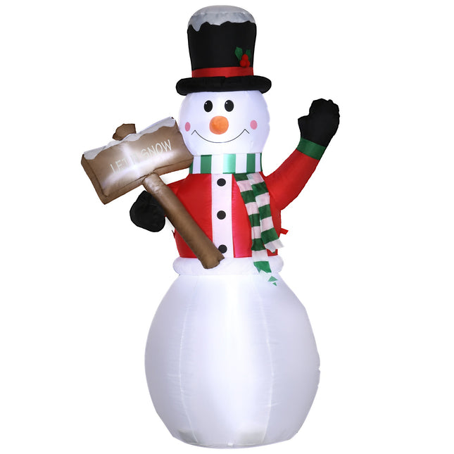 Inflatable snowman with LED light (180 cm) - Waterproof Christmas decor