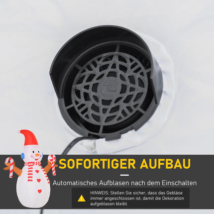 Inflatable Snowman with Rotating Lights, 2.4m, Indoor/Outdoor