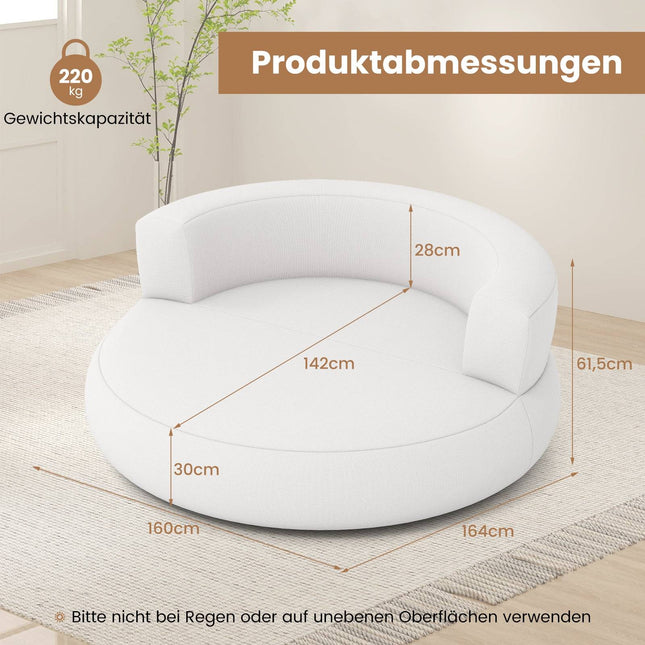 Sofa dmuchana ze zdejmowanym pokrowcem, 142 cm, biała