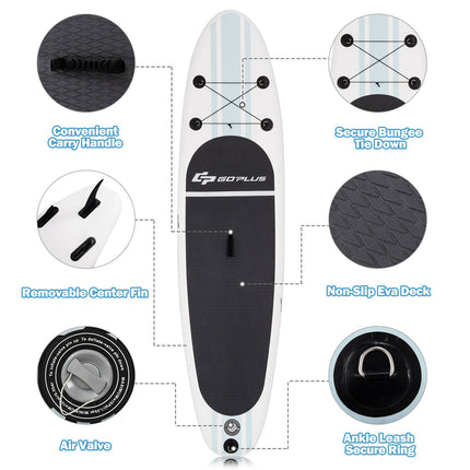 Inflatable Stand Up Paddle Board 10 Ft, Paddle and Pump