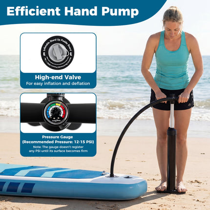 Inflatable Stand Up Paddle Board 11 ft, Backpack, 350 lb