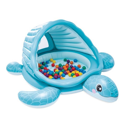 Inflatable Turtle Pool with Roof – 218 x 206 x 97 cm