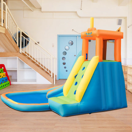 Inflatable Water Slide Bounce House With Blower, Splash Pool