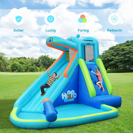 Inflatable Water Slide Bounce House With Splash Pool, 3-10