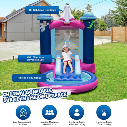 Inflatable Water Slide Bouncy Castle With Pool, Blower