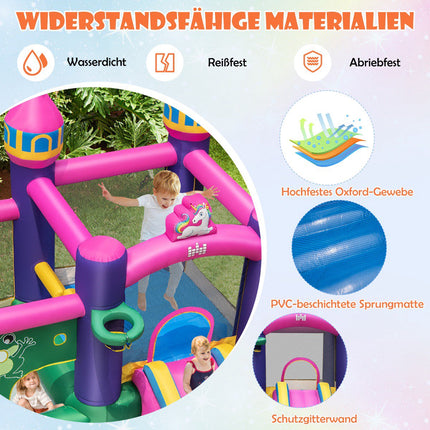 Inflatable Water Slide with Blower, 327x392x270 cm, Oxford Fabric