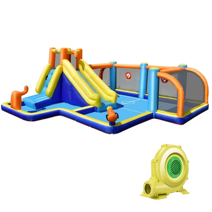 Inflatable Water Slide with Blower – Soccer Theme, Durable
