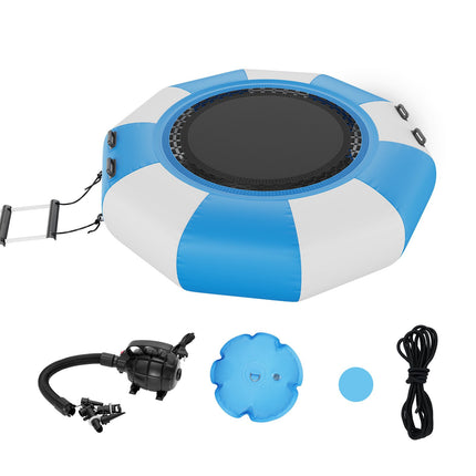 Inflatable Water Trampoline 6.5ft With Ladder, Pump