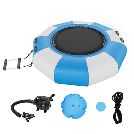 Inflatable Water Trampoline 6.5ft With Ladder, Pump