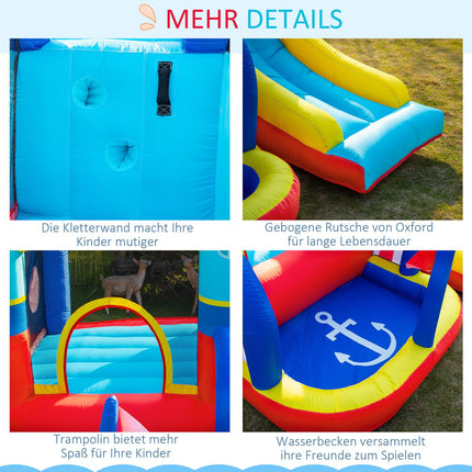 Inflatable bouncy castle and slide with blower for children
