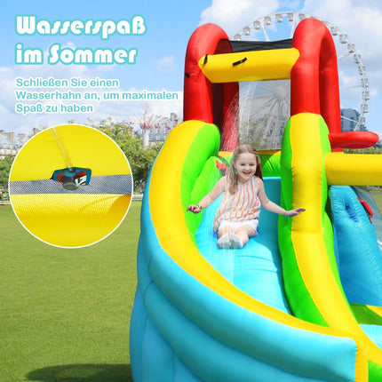 Inflatable bouncy castle with slide jumping area jumping castle play pool 320 x 305 x 213 cm
