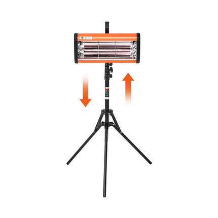 Infrared Curing Lamp 2000W, Handheld Stand, 0–90 Min Timer