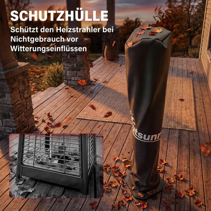 Infrared Patio Heater 2000W, Carbon Fiber, Remote Control