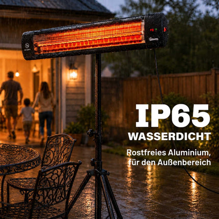 Infrared Patio Heater 2500W, Adjustable Stand, Remote Control