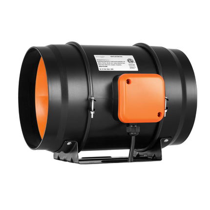 Inline Duct Fan 8 Inch 506 CFM, Variable Speed Controller