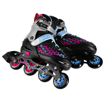 Inline & Hockey Ice Skates Set, 4-in-1, Pink, Size L (39-43)