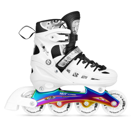Inline/Ice Skates, 4-in-1, White LED, Size L (39-42)