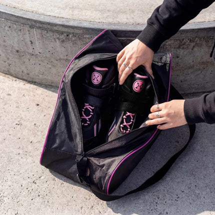 Inline Skate Bag, Pink, 420D Nylon, Zip Pocket