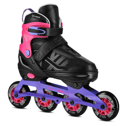Inline Skates, Adjustable Size 42–45, Pink, ABEC 7